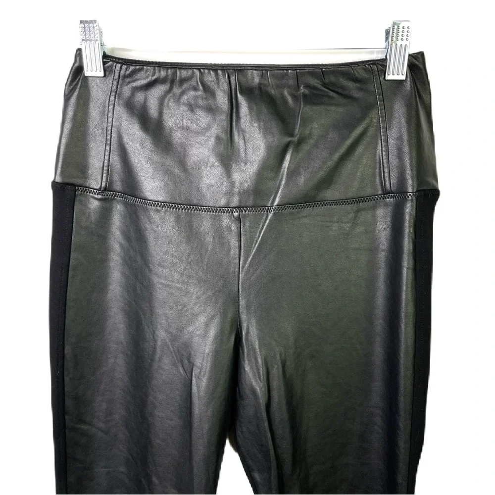 Aritzia Wilfred Free Daria Pant High Waisted Vegan Leather Leggings Black Size M - Picture 10 of 14